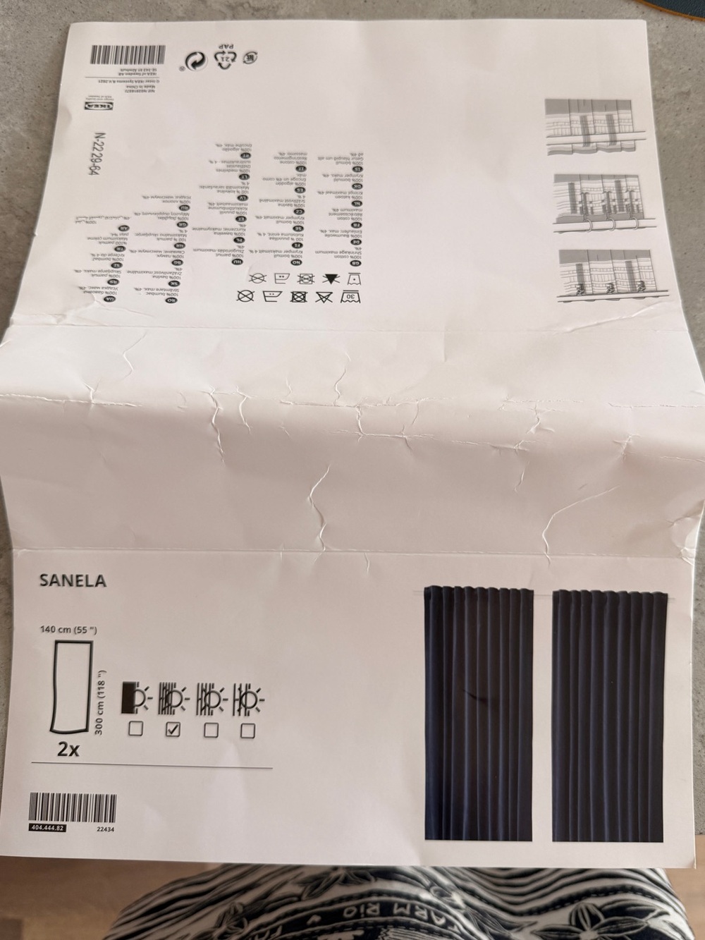 IKEA SANELA 55*128 Dark Navy Room Darkened - Picture 8 of 11